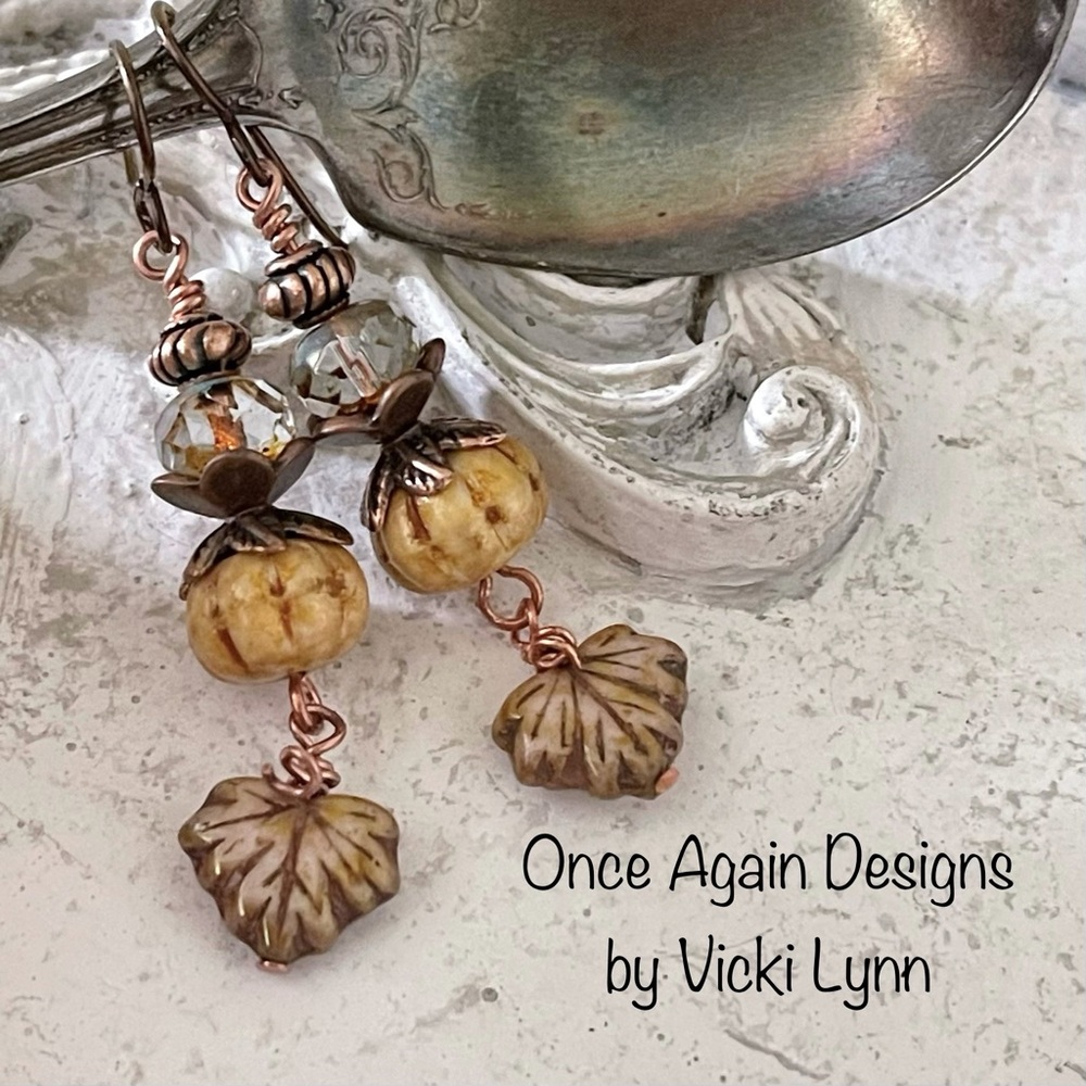 Hand Crafted “Toasted Harvest” Dangle Earrings